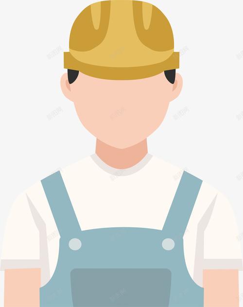 卡通 厨师 土建工程师头像 安全帽 工人 工作 工程师 服务员 矢量图